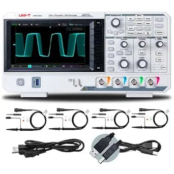 UNI-T UPO1054 DSO Digital Oscilloscope 50MHz 4 Channel 2 GSa/s 56 Mpts Memory Depth 500,000 wfm/s 7 Inch Display Fast Acquire 1 Mpts FFT Points