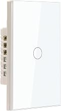 Smart Light Switch,Need Neutral Wire,Single Gang,White 1 Button - Image 1