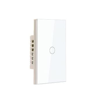 Smart Light Switch,Need Neutral Wire,Single Gang,White 1 Button