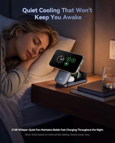 AOC GW300 25W Qi2.2-Certified 3-in-1 Foldable Wirele | Wireless Charge - Image 5