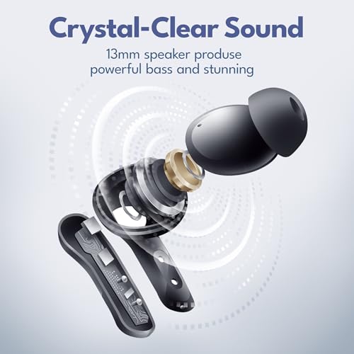 Groovz True Wireless Earbuds with Charging Case - Designed and Engineered in The USA - IPx4 Water Resistant Bluetooth Earbuds Compatible with Apple and Android - 27Hrs Battery Life - Ivory