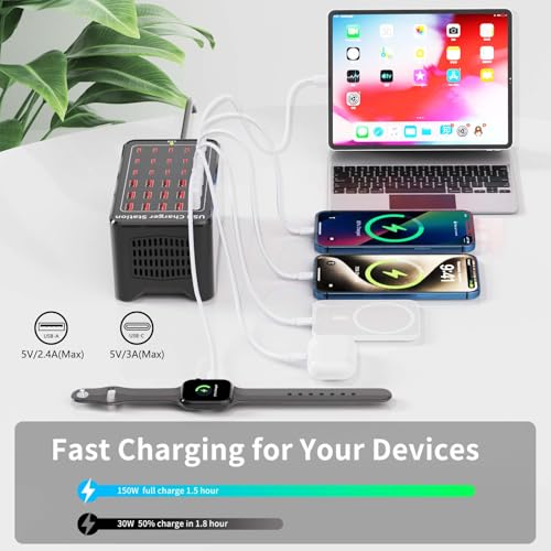 150W(30A) 30-Port USB Charging Station, Multiple USB | Charging & Powe - Image 4