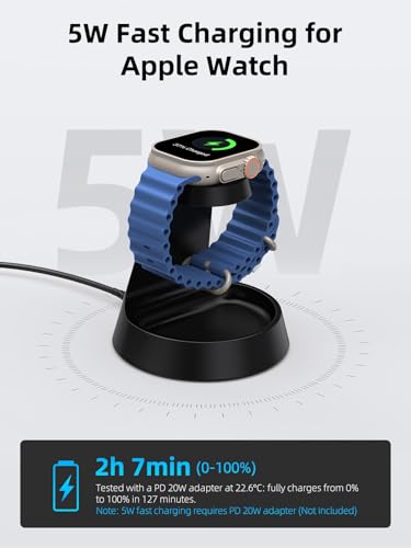 Watch Charger for Apple Watch 5W Magnetic Fast Charging Dock iWatch Charger - Image 3