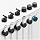 OneLeaf 12 Pack 360° Rotatable Spring Cable Clips[1s Lock], Adhesive Cord Holder for Nightstand, Phone Charger Cord Holder for Desk Home Office Car Game Station