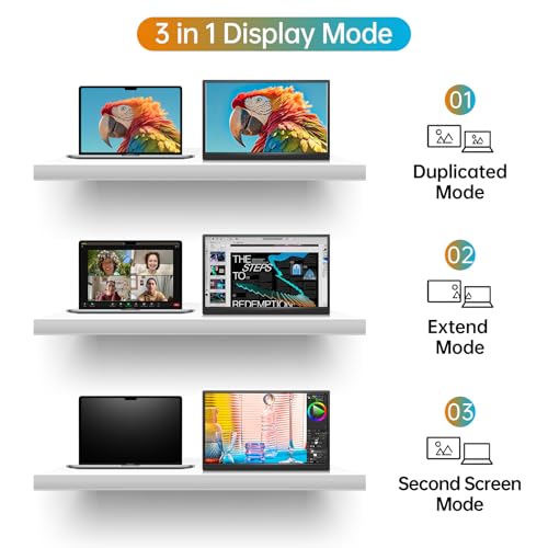 Portable Monitor 15.6 Inch 1080P USB-C HDMI Ultra-Slim Travel Monitor with Kickstand, Compatible with Xbox, Laptop, PC, Mac Phone, PS, Swich IPS Ultra-Thin Zero Frame Gaming Monitor