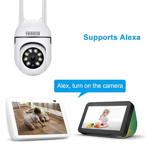 EVERSECU 1080P Outdoor WiFi PTZ Security Camera, 5G | Home Security Ca - Image 5