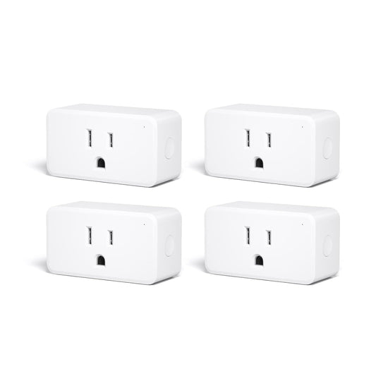 ZigBee Smart Plug 4 Pack with Real-time Energy Monitoring, 15A Outlet, Zigbee Repeater, ETL Certified, Zigbee Hub Required, Works with Home Assistant, Compatible Echo Devices and SmartThings