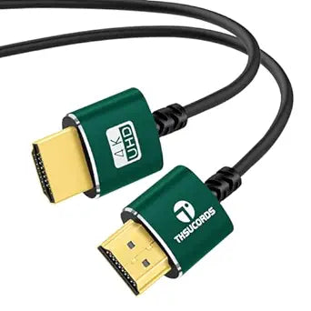 Thsucords Slim HDMI Cables 1.6FT, Ultra Soft & Thin HDMI to HDMI Cord, Extreme Flexible & Skinny HDMI Wire Supports High Speed 4K@60Hz 18gbps 2160p 1080p