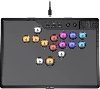 Corsair NOVABLADE PRO Wireless Hall Effect Leverless Controller – 15-Main Key Layout, 1000Hz Polling, 2.4GHz Wireless, SOCD, MGX Hyperdrive Hall Effect Magnetic Switches – PS5, PS4, PC – Black
