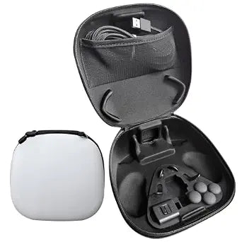 Carrying Case + Accessory Kit for DualSense Edge Controller for PS5 Video Game Console– Includes Charging Cable, Cable Locker, Thumbstick Caps & Metallic Back Paddles (White) Video Game Console