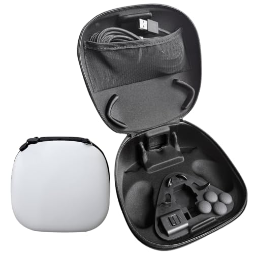 Carrying Case + Accessory Kit for DualSense Edge Controller for PS5 Video Game Console– Includes Charging Cable, Cable Locker, Thumbstick Caps & Metallic Back Paddles (White) Video Game Console
