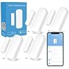 WiFi Door and Window Sensor, Smart Home Security Alert System, 2.4G Wireless, Compatible with Alexa, Google Home, Tuya Smart Devices