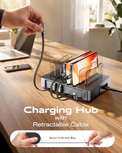 SooPii HomeHub H1 Pro 120W Charging Station for Multiple Devices,Grey