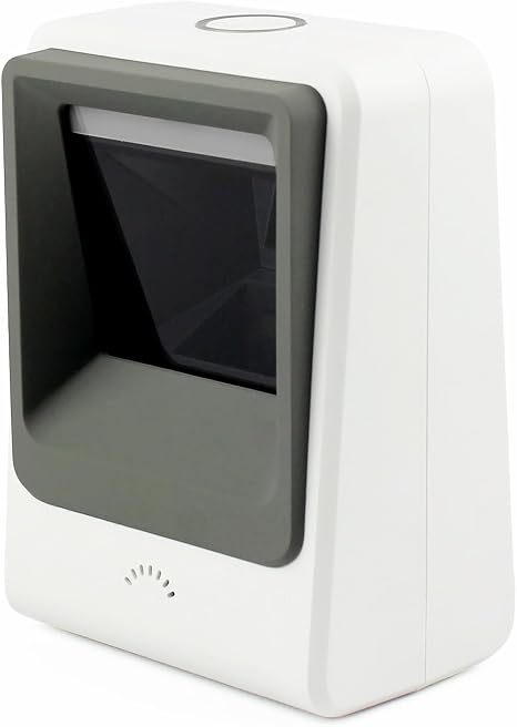ALACRIX SD51 Handsfree Omnidirectional Desktop Barcode Scanner with USB Cable, 1D 2D QR Image Sensing, Plug and Play Barcode Reader for Warehouse Supermarket Retail Store, White