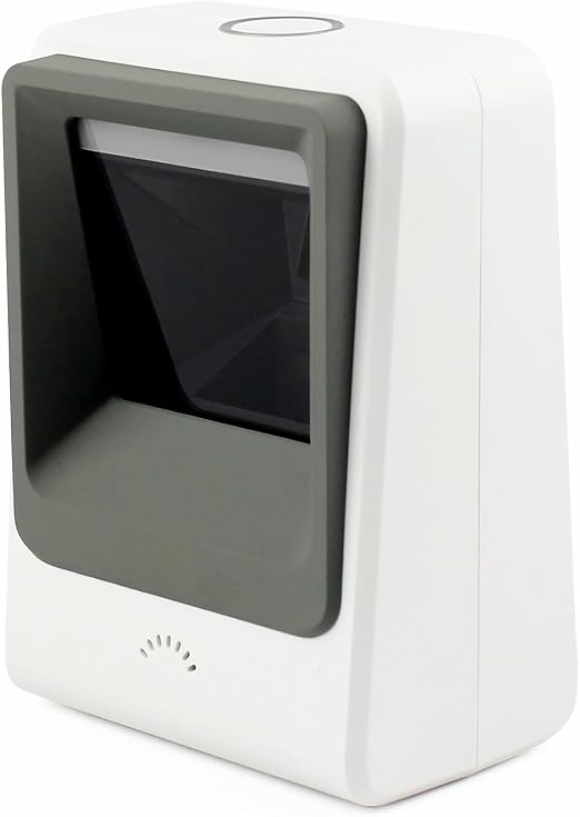 ALACRIX SD51 Handsfree Omnidirectional Desktop Barcode Scanner with USB Cable, 1D 2D QR Image Sensing, Plug and Play Barcode Reader for Warehouse Supermarket Retail Store, White