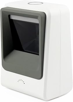 ALACRIX SD51 Handsfree Omnidirectional Desktop Barcode Scanner with USB Cable, 1D 2D QR Image Sensing, Plug and Play Barcode Reader for Warehouse Supermarket Retail Store, White