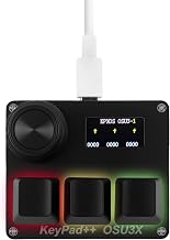 KPXOS OSU3X Custom Gaming Keyboard with Magnetic Switches, Rapid Trigger Macro Keyboard for OSU and for Geometry Dash, RGB Backlight, Hall Effect he Magnetic Keyboard (Black) - Image 1