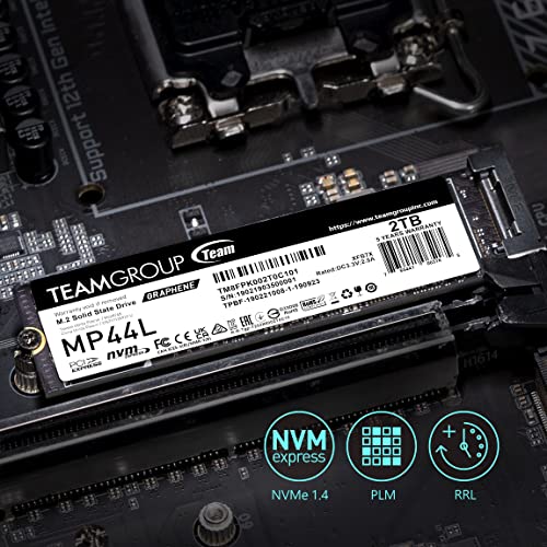 TEAMGROUP MP44L 500GB SLC Cache NVMe 1.4 PCIe Gen 4x4 M.2 2280 Laptop&Desktop SSD (R/W Speed up to 5000/2500MB/s) TM8FPK500G0C101