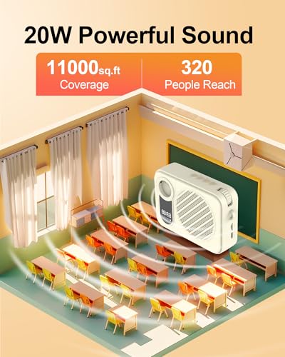 Voice Amplifier with Wireless Microphone, Classroom Teacher Microphone
