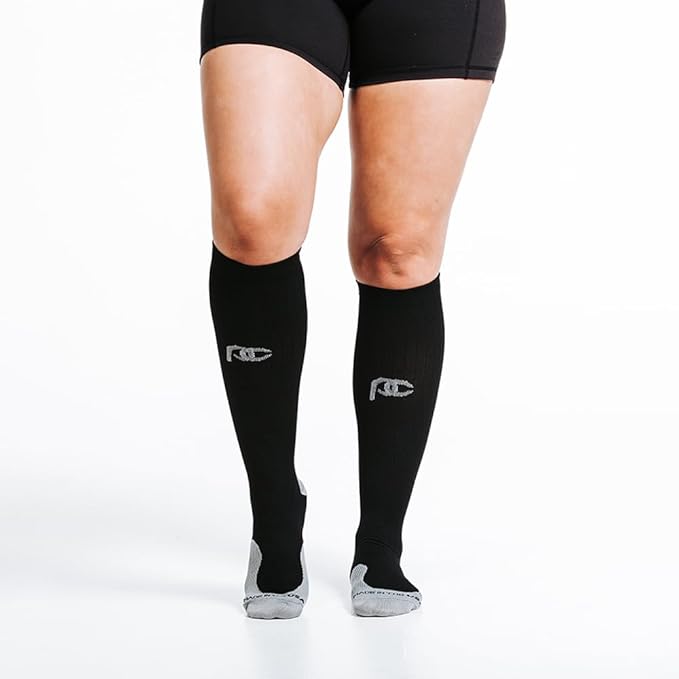 PRO Compression Running Marathon Socks - Calf-Length Travel and Sports Compression Socks for Foot and Ankle Support, Unisex