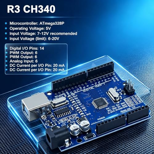 ANGOTFISH Arduino-Compatible Starter Kit for Beginners with OLED & Videos