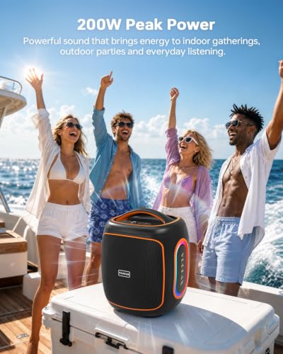 Portable Bluetooth Speaker Wireless,200W Peak Loud S - Image 4