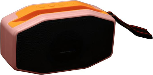 Bluetooth Speaker, Compact & Portable Speaker for Hiking, Support TF Card/USB, TWS Connection, HD Stereo Sound, Camping, and Beach (Pink)