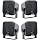 Herdio 4 Inches Heavy Duty Waterproof Boat Marine Box Outdoor Speakers Surface Mounted for Skid Steer ATV UTV RZR RV Golf Cart Tractor Powersports Boat Truck Jeep(4 Black Speakers)