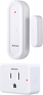 Zoiinet Door Sensor Outlet, Wireless Mini Contact Window Sensor, 15A/1500W