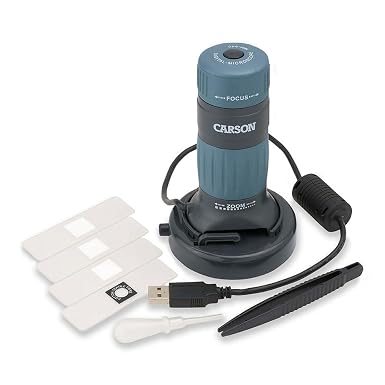 Carson zPix 300 Zoom 90x-480x Power USB Digital Microscope with Integrated Camera and Video Capture (MM-940)