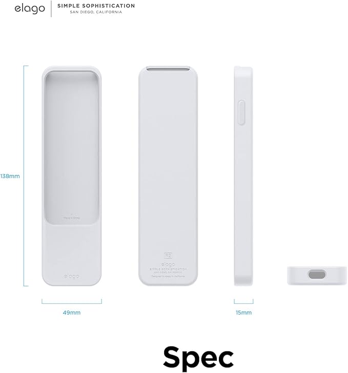 elago R2 Slim Case Compatible with 2022 Apple TV 4K HD Siri Remote 3rd Generation, Compatible with 2021 Apple TV Siri Remote 2nd - Light, Scratch-Free, Full Access to All Functions [Nightglow Blue]