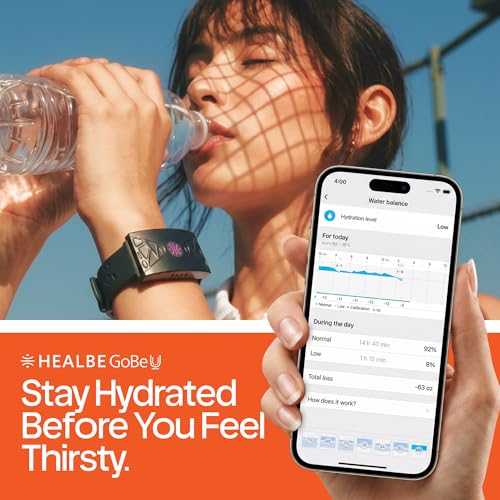 HEALBE Calorie Tracker, Automatic Calorie Intake Smart Band with App, Screen-Free Activity Tracker, Health Tracker, Sleep, Hydration, Stress, 24/7 Heart Rate, 5 ATM Waterproof