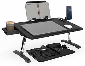 Limitless TotalDesk Portable Modern Workstation and Lap Desk with Adjustable Height & Tilt (Black) - Image 1