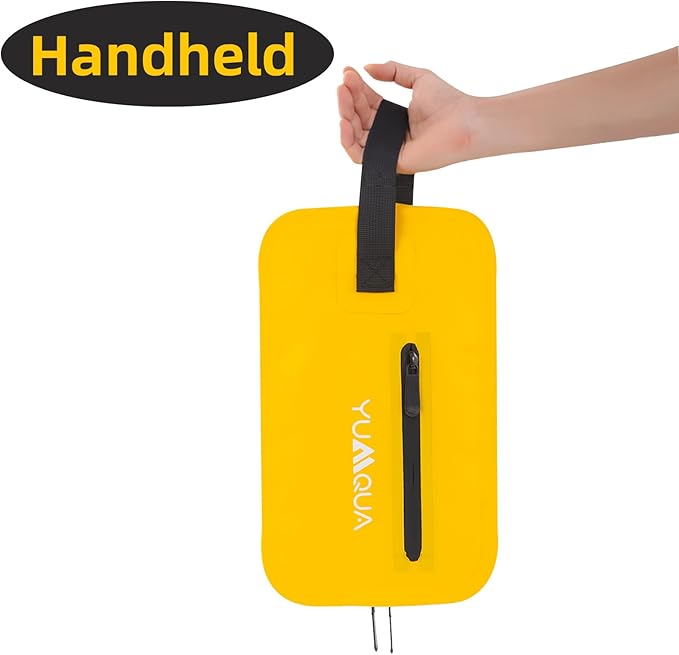 YUMQUA Waterproof Bag for Travel, Waterproof Toiletry Bag for Men, Dopp Kit Travel Essentials Shaving Storage Pouch Leak Proof Hanging Organizer Case for Beach, Kayaking, Boating