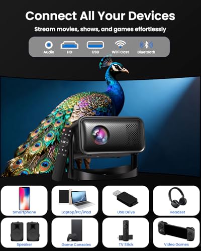 Mini Projector With Wifi And Bluetooth 4K Support Portable Movie Projector