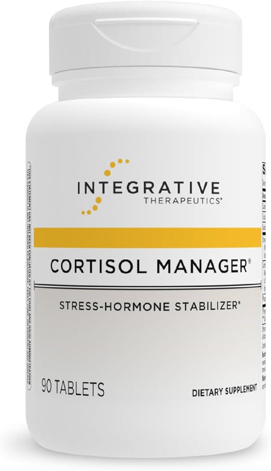 Integrative Therapeutics Cortisol Manager - Balance Cortisol & Support Relaxation for Restful Sleep* - Includes Ashwagandha & L-Theanine for Confidence with Less Stress* - 90 Tablets (45 Servings)