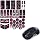X-Raypad Gaming Mouse Grips Tape, Universal Pre-Cut Cicada Wings, E Sports Anti-Slip, Ural-Thin Zero Touch Feel,Universal Non-Slip Tape of Various Shapes Suitable for All Mice (Red Black Kitty)