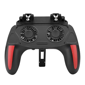 Mobile Game Controller Ergonomic Handle Dual Cooling Fans Mobile Phone Game Controller Gamepad Fast Heat Dissipation No Noise Suitable for 4.7-6.5inch phones(5000mah)
