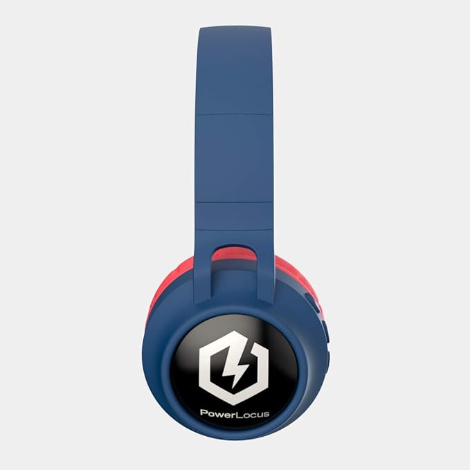 PowerLocus Kids Headphones Wireless, Bluetooth Headphones for Kids Over Ear, LED Lights, 85dB Safe Volume Limit, Foldable, Micro SD Mode, Built-in and Line-in Microphone for Phones,Tablets,Laptop