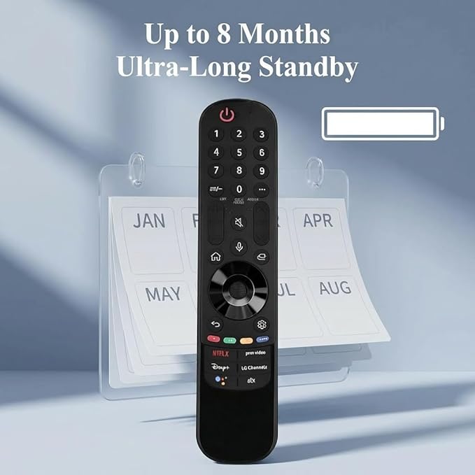 for LG Smart TV Remote,Magic Control with Voice and Pointer Function,AN-MR24GA/MR23GA/MR22GA/MR21GA/MR20GA/MR19GA Replacement for 2019-2024 LG WebOS,OLED,QNED,NANOCell,4K,8K etc.AKB76039902
