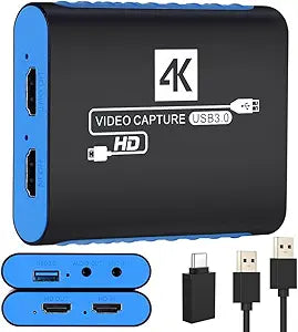 USB3.0 Capture Card for Streaming,YUY2 1080P 60FPS for Switch/PS5/Xbox/DSLR