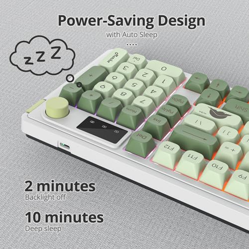 Owpkeenthy 96% Wireless Matcha Green Keyboard with Number Pad Knob - Image 6