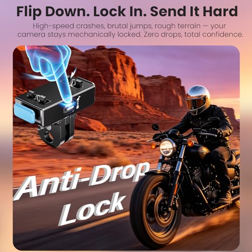 1/4" Magnetic Quick Release Adapter with Mechanical Lock for Insta360 X5/X4 Air/Ace Pro 2/Ace Pro/Ace, Aluminum Base, Heavy Duty Anti-Drop Camera Mount