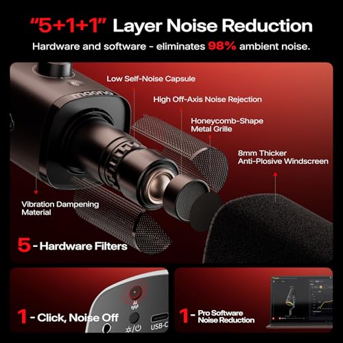 MAONO PD100W Wireless Dynamic Gaming Microphone for PC with USB-C Receiver