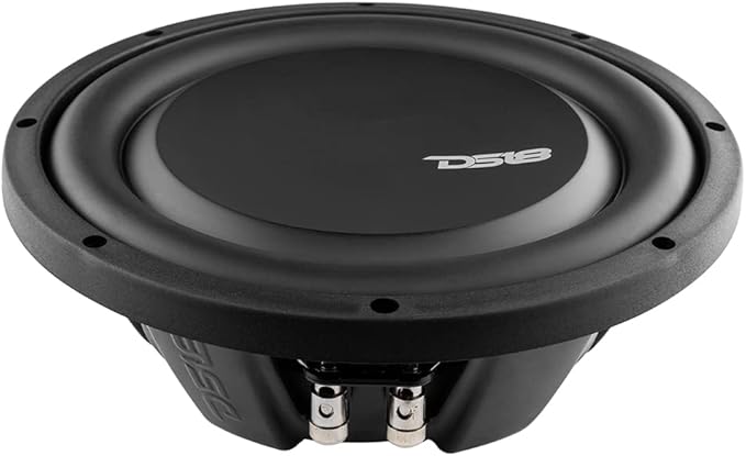 DS18 PSW10.2D 10" Shallow Mount Subwoofer 1000 Watts Max Power 500 Watts RMS Dual Voice Coil 2+2 OHMS Water Resistant - Best Sub for Tight Spaces in Car & Trucks - 1 Speaker