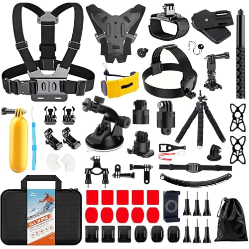 Upgrade Action Camera Accessories Kit Compatible with GoPro DJI Insta360