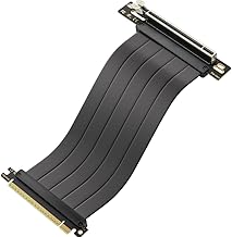OwlTree Pcie 4.0 Riser Cable, PCIe 4.0 x16 High Speed Flexible Extension 90 Degree Adapter Compatible with 4090 4080 4070 3090 and Pcie 3.0 System 200mm/7.8inch - Image 1