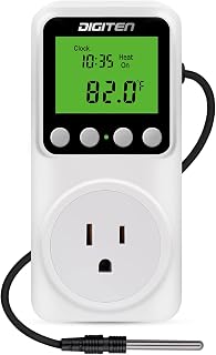 DIGITEN Digital Programmable Thermostat Outlet with Timer