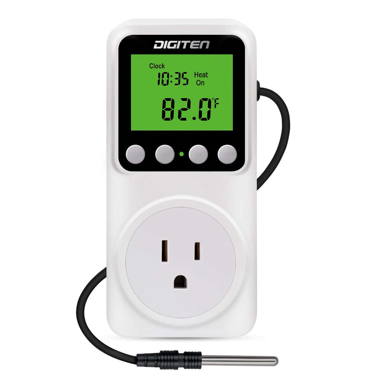 DIGITEN Digital Programmable Thermostat Outlet with Timer