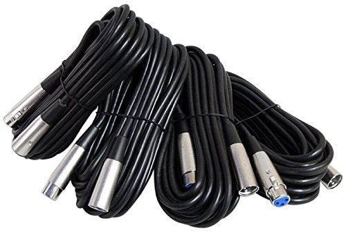 Your Cable Store XLR/Mic Cable Kit Two 50 ft, Two 15 ft and Four 25 Foot XLR Patch Cables
